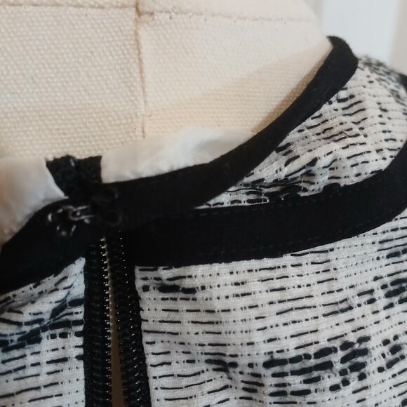 NWOT Calvin Klein Sheath Dress Women’s Size 8 Black White Lined Sleeveless - Picture 5 of 7